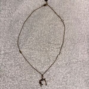 Juicy Couture Crystal encrusted wishbone pendant necklace